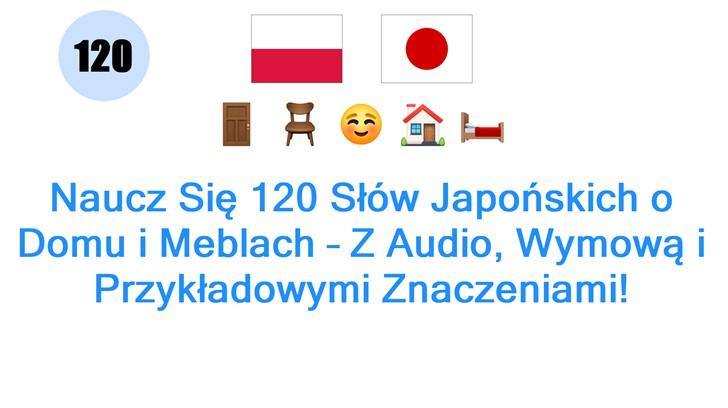 Naucz Się 120 Słów Japońskich o Domu i Meblach – Z Audio, Wymową i Przykładowymi Znaczeniami!